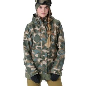 *NEW* DC Riji Women’s Snowboarding Ski Jacket Insulated Camo Print (XS)